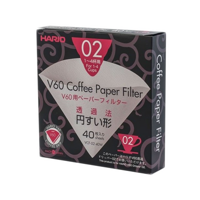 Hario V60-02 Bleached Paper Filters (40 pcs)