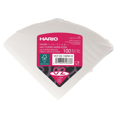 Hario V60-02 Bleached Paper Filters EU (100 pcs)